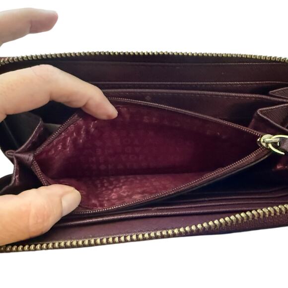 Kate Spade New York Maroon Red Zippy Wallet - Picture 7 of 9